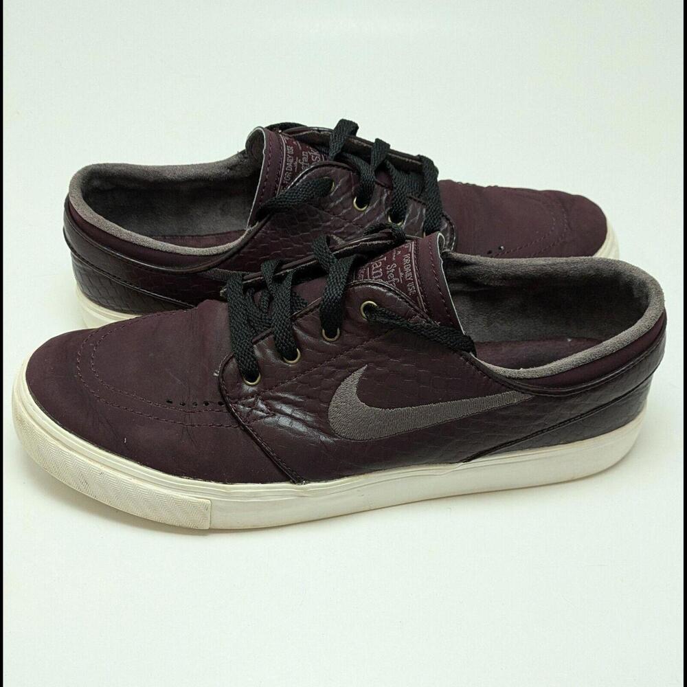 Mens Nike SB Stefan Janoski Premium Deep Burgundy Shoes 375361-651 Size 8